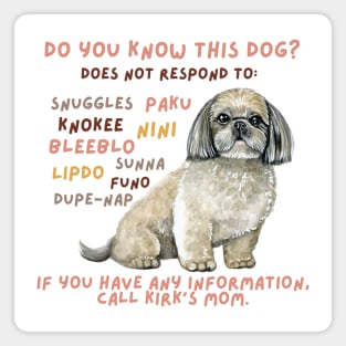 Leftover Dog Poster - Kirk - fundraiser Magnet